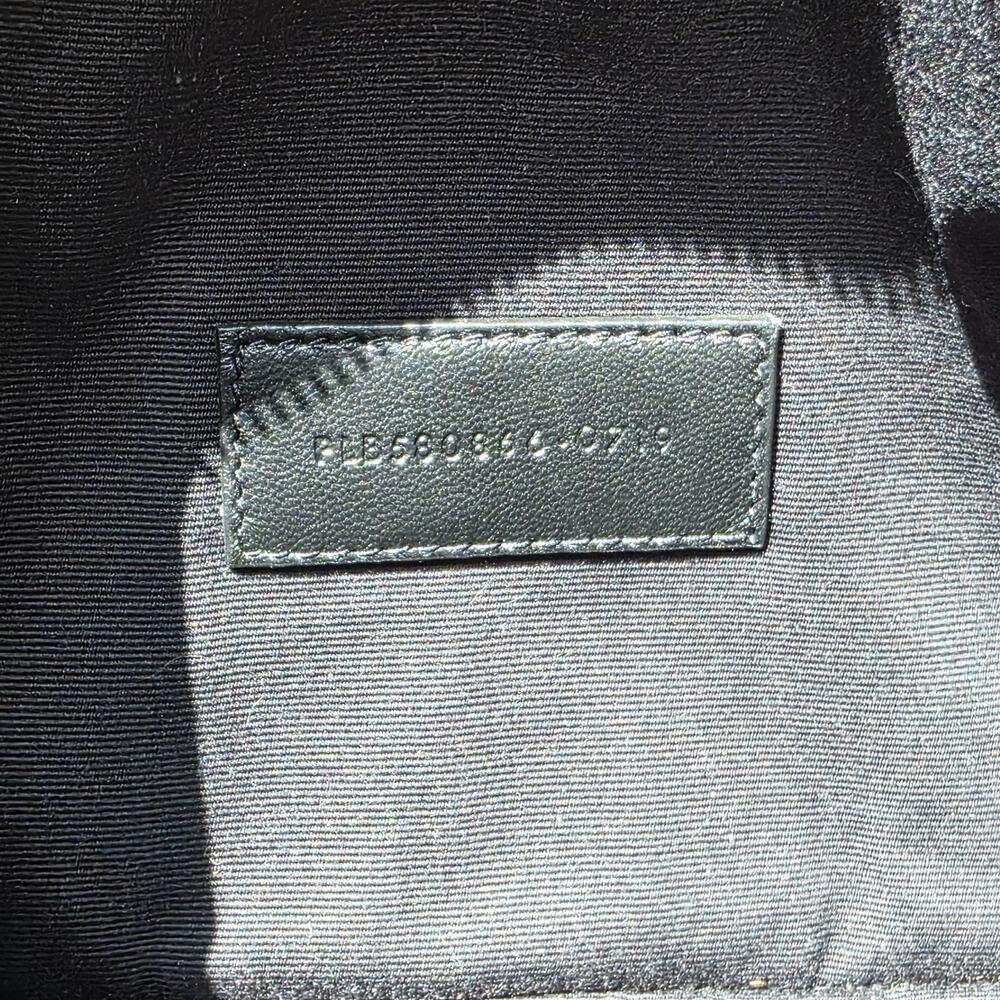 Saint Laurent YSL Stripe Canvas Wristlet Pouch Clutch Red Logo Auth w/ COA - Picture 8 of 9